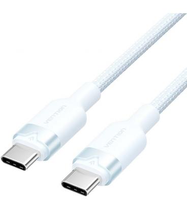 Cable usb 2.0 tipo-c 3a vention trdsf/ usb tipo-c macho - usb tipo-c macho/ hasta 60w/ 480mbps/ 1m/ azul