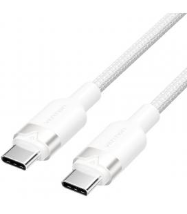 Cable usb 2.0 tipo-c 3a vention trdwh/ usb tipo-c macho - usb tipo-c macho/ hasta 60w/ 480mbps/ 2m/ blanco