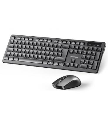 Teclado y ratón inalámbricos vention combo ktdb0-es/ negro