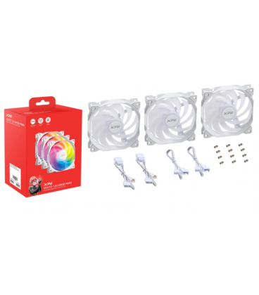 VENTILADOR CAJA XPG VENTO 120MM BLANCO RGB X3