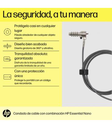 HP Bloqueo de cable esencial con combinación Nano