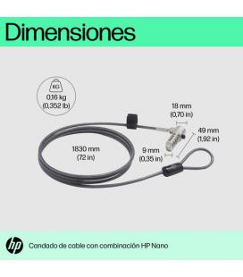 HP Bloqueo de cable con combinación Nano