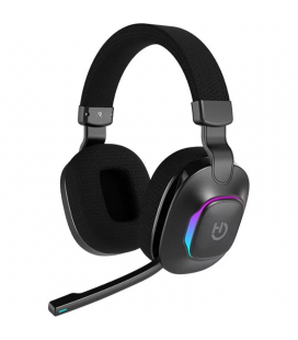 Auriculares gaming con micrófono hiditec vortex argb/ jack 3.5/ bluetooth/ negros