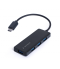 CONCENTRADOR GEMBIRD USB 3.1 (GEN 1) TIPO C DE 4 PUERTOS