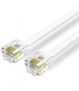 Cable de teléfono rj11 6p4c vention iqbwh/ 2m/ blanco