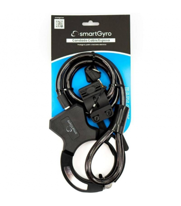 Candado cable/ esposa smartgyro sg27-531 para patinetes y bicicletas/ 16x12x2cm/ cable 120cm