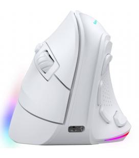 Ratón gaming ergonómico inalámbrico mars gaming mm-sk/ hasta 8400 dpi/ blanco