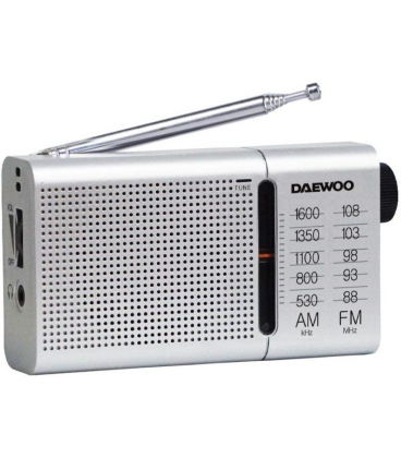 Radio portátil daewoo dw1037/ plateada