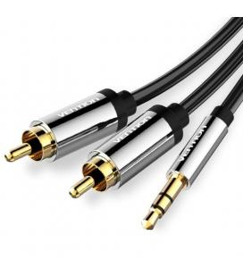 Cable estéreo vention bcfbl/ jack 3.5 macho - 2x rca macho/ 10m/ negro