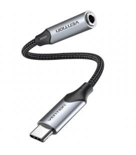 Conversor vention bgmhf/ jack 3.5 hembra - usb tipo-c macho/ 1m/ gris