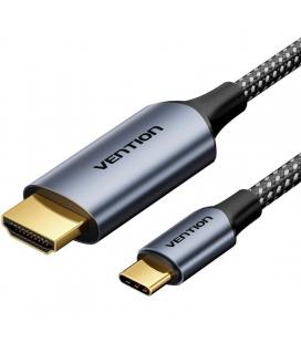 Cable conversor hdmi 2.0 4k vention crhhf/ usb tipo-c macho - hdmi macho/ 1m/ negro