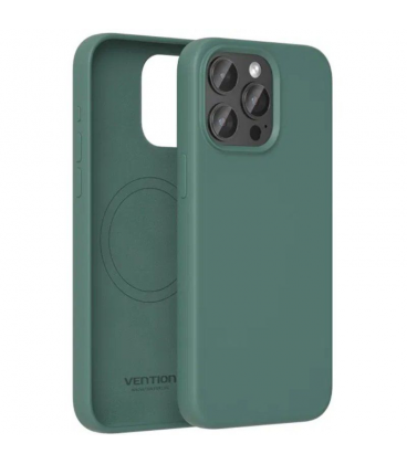 Funda silicona con magsafe vention kudg0-20/ compatible con iphone 13 mini/ verde