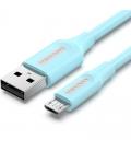 Cable usb 2.0 vention colsg/ usb macho - microusb macho/ hasta 60w/ 480mbps/ 1.5m/ azul