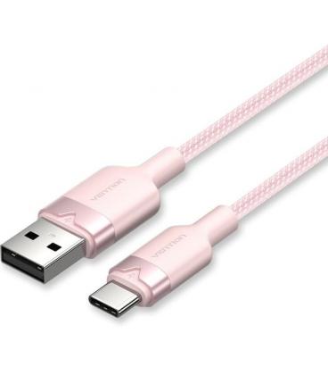 Cable usb 2.0 tipo-c vention ctnpf/ usb tipo-c macho - usb macho/ hasta 60w/ 480mbps/ 1m/ rosa