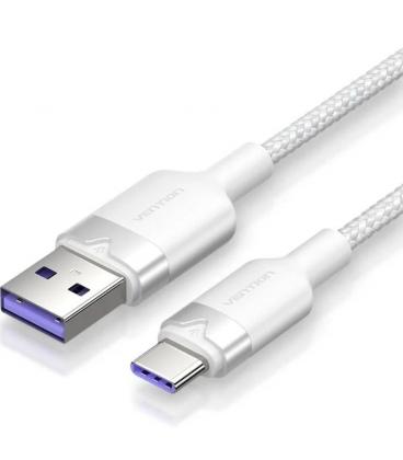 Cable usb 2.0 tipo-c vention ctowf/ usb tipo-c macho - usb macho/ hasta 100w/ 480mbps/ 2m/ blanco