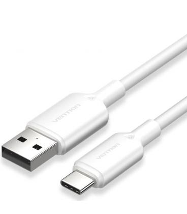 Cable usb 2.0 tipo-c vention ctqwf/ usb tipo-c macho - usb macho/ hasta 60w/ 480mbps/ 1m/ blanco