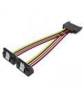 Cable alimentación vention kdbbb/ sata macho - 2x sata hembra/ 15cm/ negro