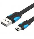 Cable usb 2.0 vention vas-a14-b200/ mini usb macho - usb macho/ hasta 10w/ 480mbps/ 2m/ azul y negro