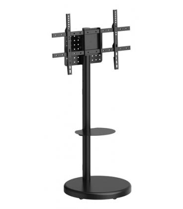 AISENS Soporte de suelo con rueda, bandeja para DVD para monitor/TV 50kg de 37-86, Negro