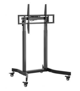 AISENS Soporte de suelo motorizado pro con ruedas para monitor/TV 120kg de 55-100, Negro