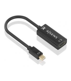 Cable Conversor Aisens A125-0904/ Mini DisplayPort Macho - HDMI Hembra/ 15cm/ Negro