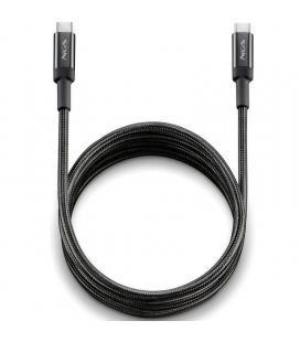 Cable usb 2.0 tipo-c ngs knot/ usb tipo-c macho - usb tipo-c macho/ hasta 100w/ 480mbps/ 2m/ negro