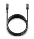 Cable usb 2.0 tipo-c ngs knot/ usb tipo-c macho - usb tipo-c macho/ hasta 100w/ 480mbps/ 2m/ negro