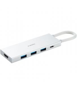 Docking usb 3.0 tipo-c xiaomi 5 en 1/ 3xusb/ 1xusb tipo-c pd/ 1xhdmi/ blanco