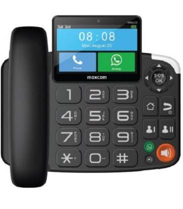 Teléfono inalámbrico maxcom mm42d 4g/ negro