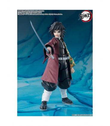 Figura tamashii nations giyu tomioka 15 cm demon slayer kimetsu no yaiba sh figuarts