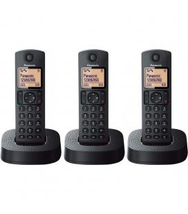 Teléfono inalámbrico panasonic kx-tgc313sp/ pack trío/ negro