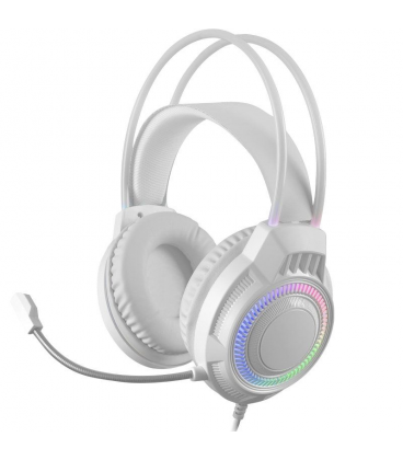 Auriculares gaming con micrófono mars gaming mh124w/ jack 3.5/ blancos