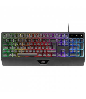 Teclado gaming semimecánico mars gaming mk124/ negro