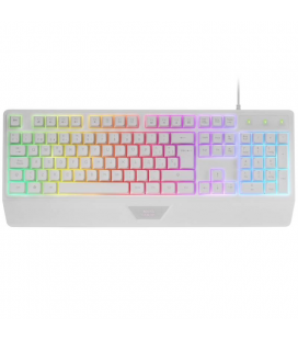 Teclado gaming semimecánico mars gaming mk124/ blanco