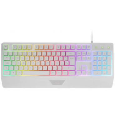 Teclado gaming semimecánico mars gaming mk124/ blanco