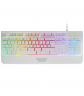 Teclado gaming semimecánico mars gaming mk124/ blanco