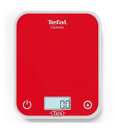 Báscula de cocina electrónica tefal optiss/ hasta 5kg/ roja