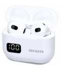 Auriculares bluetooth aiwa ebtw-100wt con estuche de carga/ autonomía 3h/ blancos