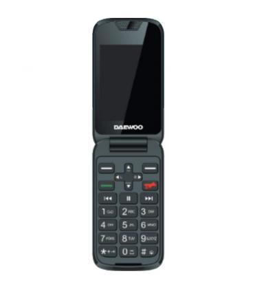 Teléfono móvil daewoo dw8002bk para personas mayores/ negro