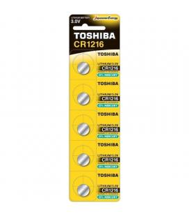 Pack de 5 pilas de botón toshiba cr1216/ 3v