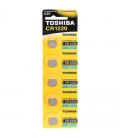 Pack de 5 pilas de botón toshiba cr1220/ 3v