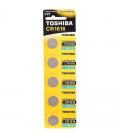 Pack de 5 pilas de botón toshiba cr1616/ 3v