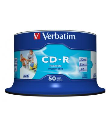 Verbatim CD-R AZO Wide Inkjet Printable no ID 700 MB 52x 50 pieza(s)