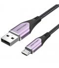 Cable usb 2.0 vention coavg/ usb macho - microusb macho/ hasta 60w/ 480mbps/ 1.5m/ purpura