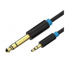 Cable estéreo vention babbg/ jack 6.5 macho - jack 3.5 macho/ 1.5m/ negro