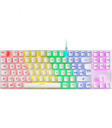 Teclado inalambrico mars gaming mk80 blanco italiano