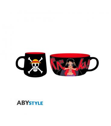 Set taza + bowl abystyle one piece luffy