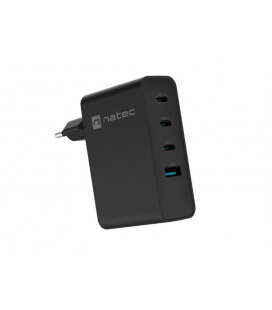 CARGADOR NATEC RIBERA GAN 100W 3XUSB-C + 1XUSB-A PD3.0 QC3.0 NEGRO