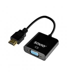 ADAPTADOR HDMI (M) - VGA (H) NEGRO SAVIO AK-75