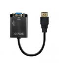 ADAPTADOR HDMI (M) - VGA (H) + MINI JACK 3.5 MM